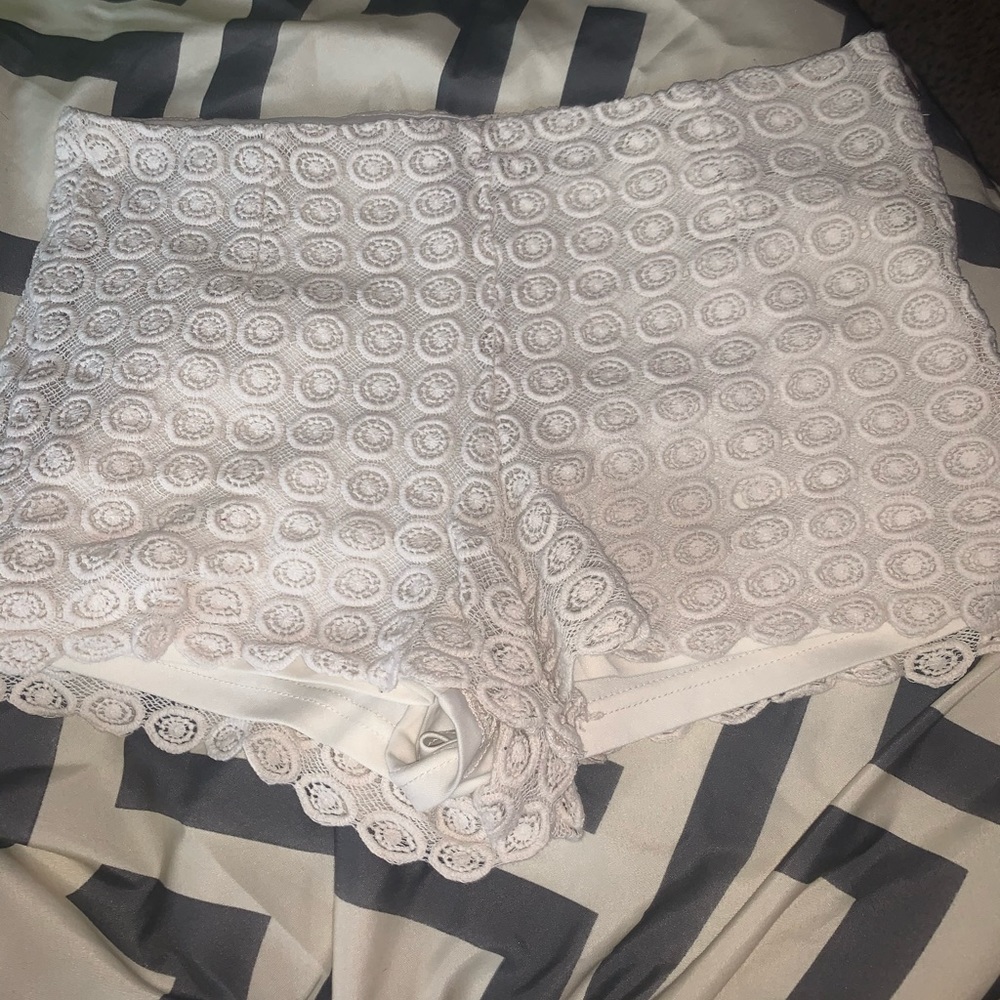 White Lace Shorts!